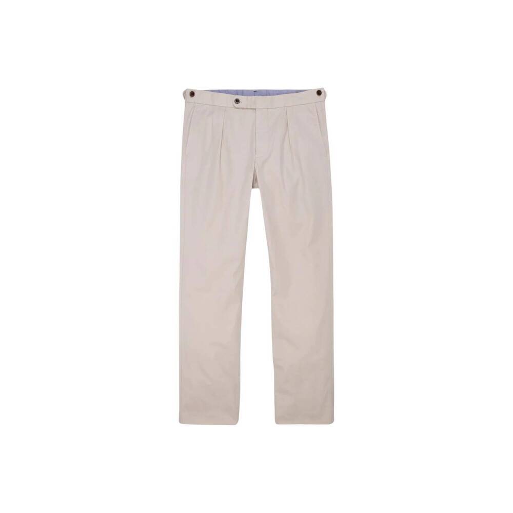 NEW SID MASHBURN men's garment-dyed pleated sport trouser in stone lightweight t